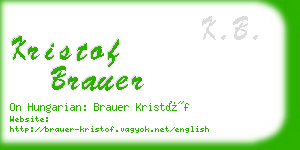 kristof brauer business card